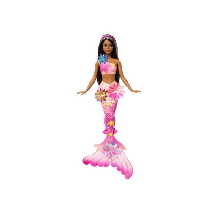 Barbie kouzelná květinová mořská panna - tmavovláska