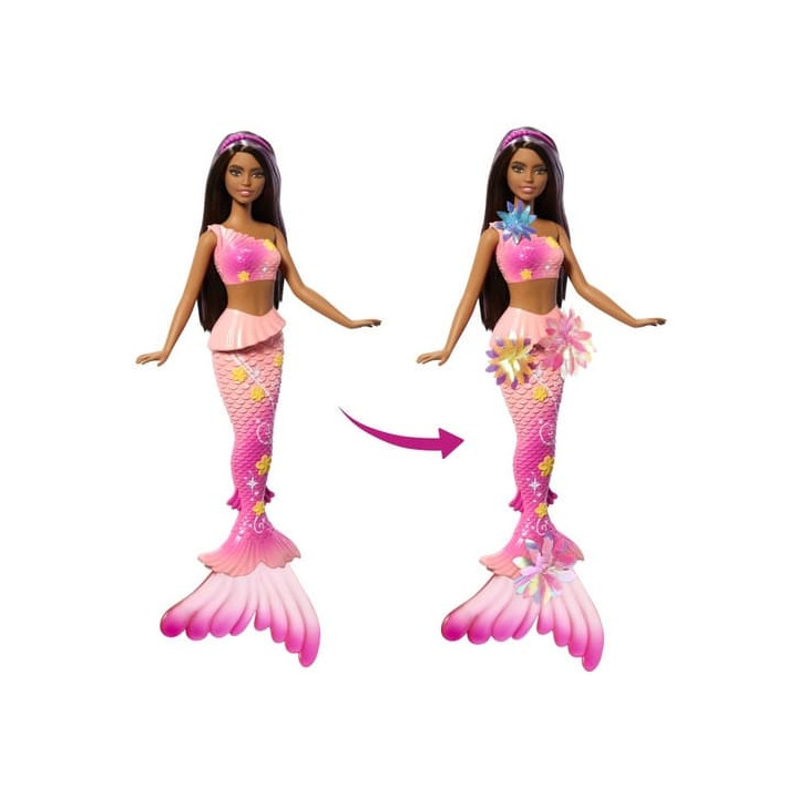 Barbie kouzelná květinová mořská panna - tmavovláska