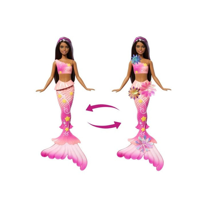 Barbie kouzelná květinová mořská panna - tmavovláska