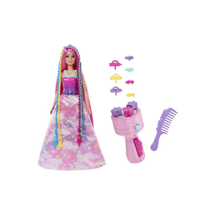 Barbie princezna zaplétání vlasů