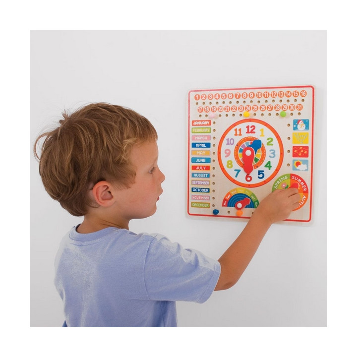 Bigjigs Toys Kalendář s hodinami