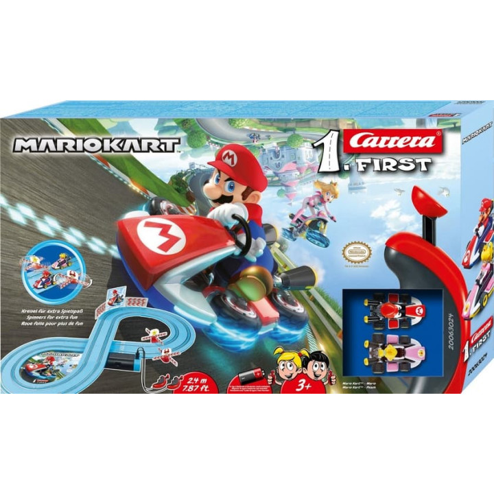 Autodráha Carrera First Mario Nintendo 2,4m plast +2 auta na baterie