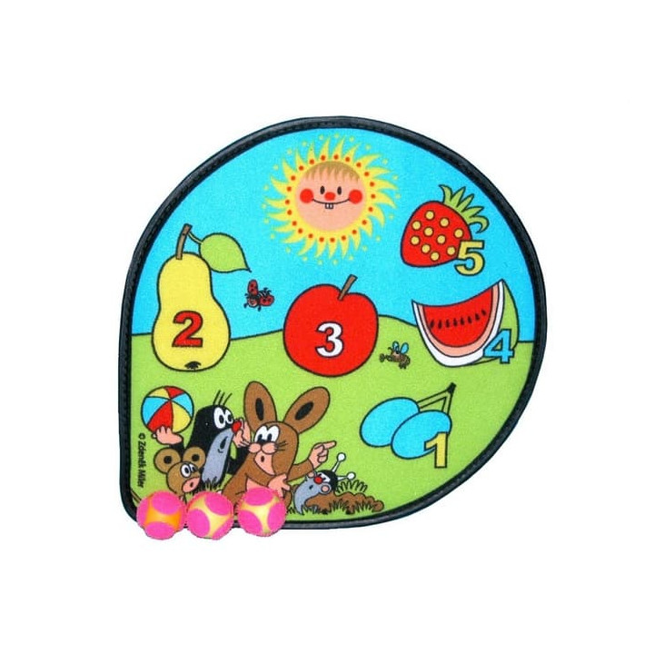Terč Krtek + míček 3ks suchý zip 30x30cm v sáčku