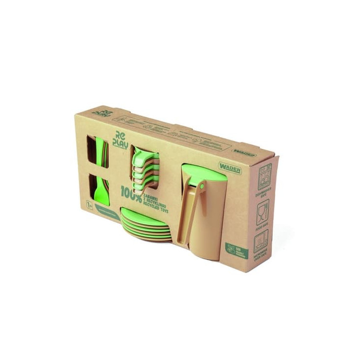 RePlay Sada nádobí na ranní kávu plast v krabici 27x14x10cm Wader 12m+
