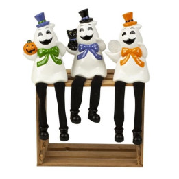 Halloweenský smějcí se duch s visícíma nohama