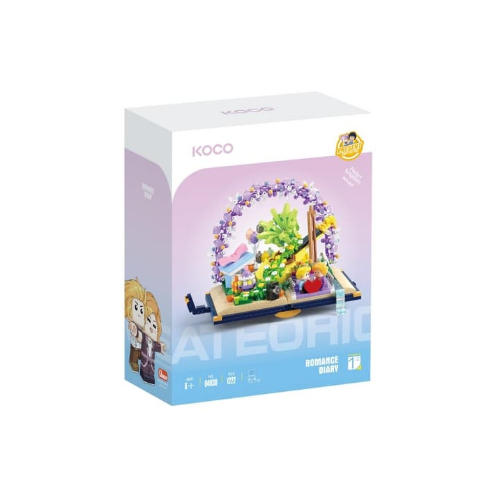 Stavebnice mini KOCO Romantika plast 1222ks v krabičce 15x20x8cm