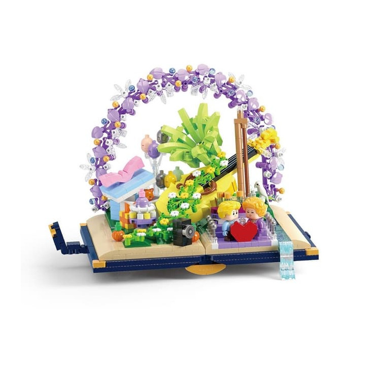Stavebnice mini KOCO Romantika plast 1222ks v krabičce 15x20x8cm
