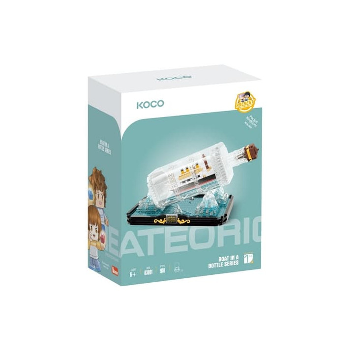 Stavebnice mini KOCO Titanic v láhvi plast 918 ks