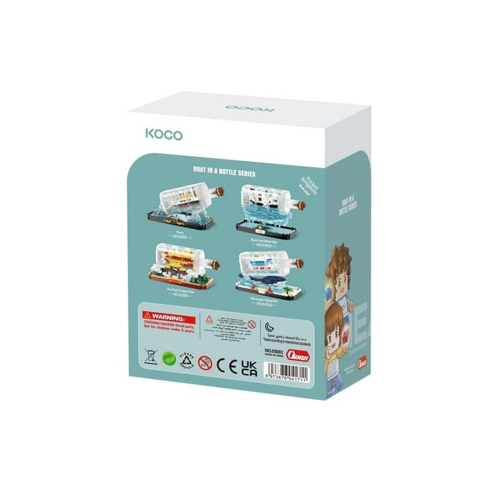 Stavebnice mini KOCO Titanic v láhvi plast 918 ks