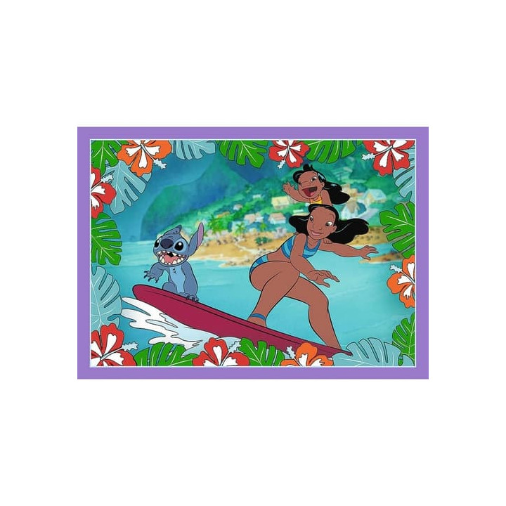 Puzzle 4v1 Bláznivý den Lilo&Stitch