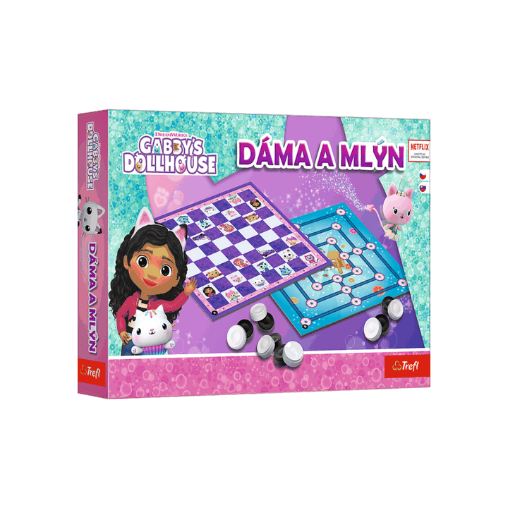 Dáma a Mlýn Gabby's Dollhouse společenská hra v krabici 29x19x4 cm