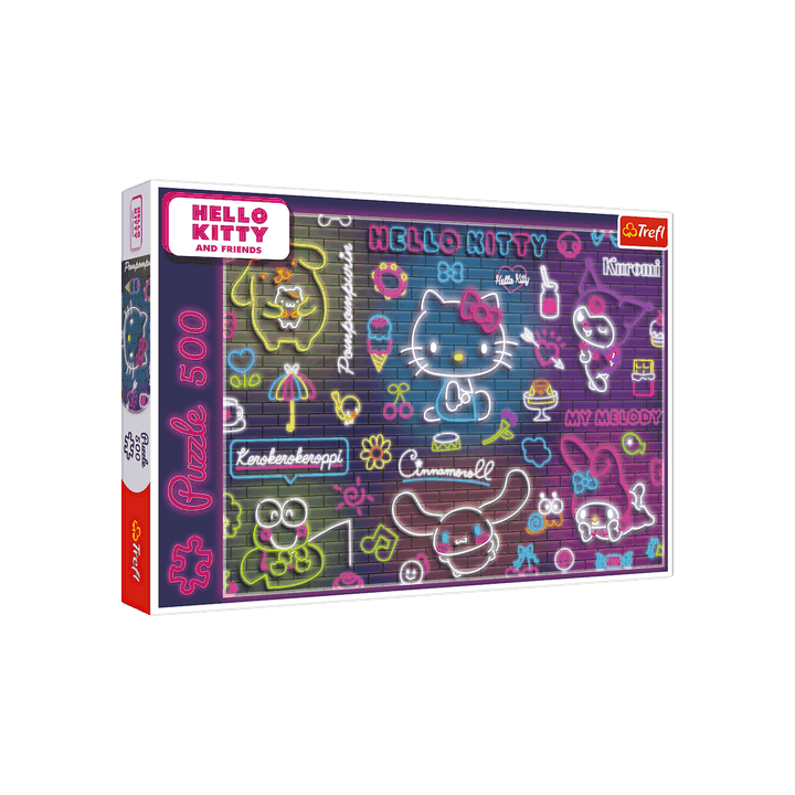 Puzzle Neon Hello Kitty 500 dílků 48x34cm v krabici 40x27x4,5cm