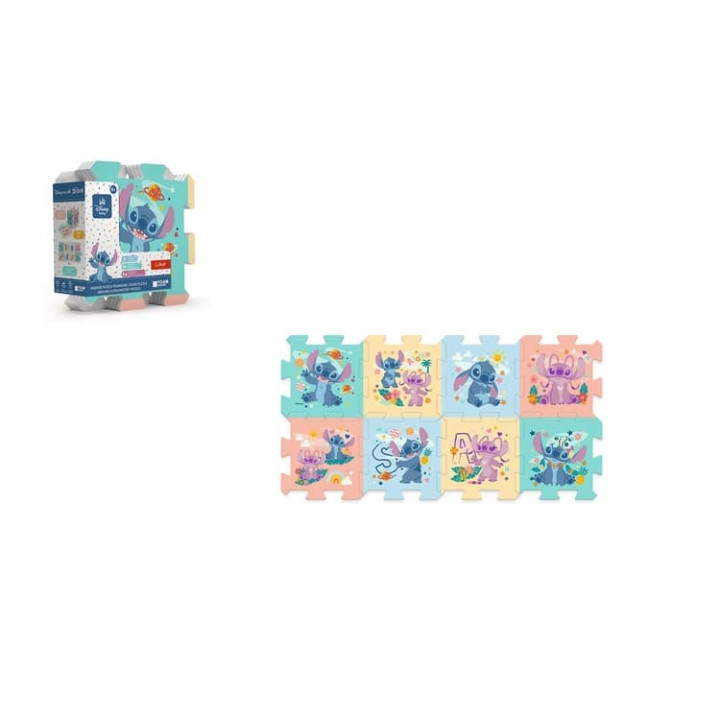 Pěnové puzzle Lilo & Stitch 32x32x1cm 8ks v sáčku 0m+