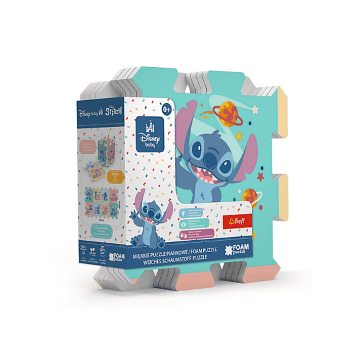 Pěnové puzzle Lilo & Stitch 32x32x1cm 8ks v sáčku 0m+