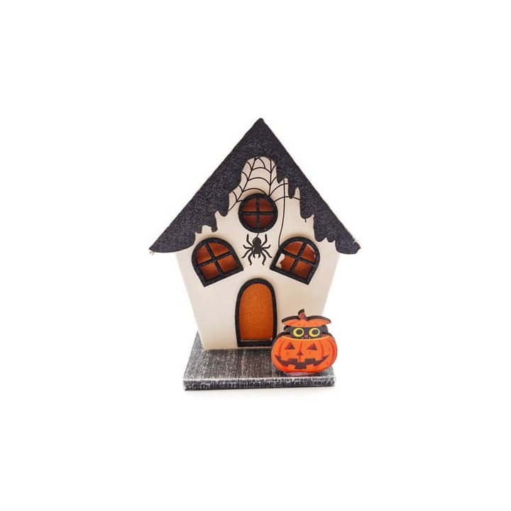 Halloween LED dekorativní dýňový dům