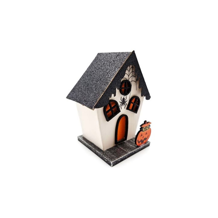 Halloween LED dekorativní dýňový dům