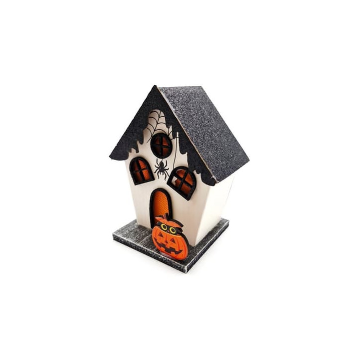 Halloween LED dekorativní dýňový dům