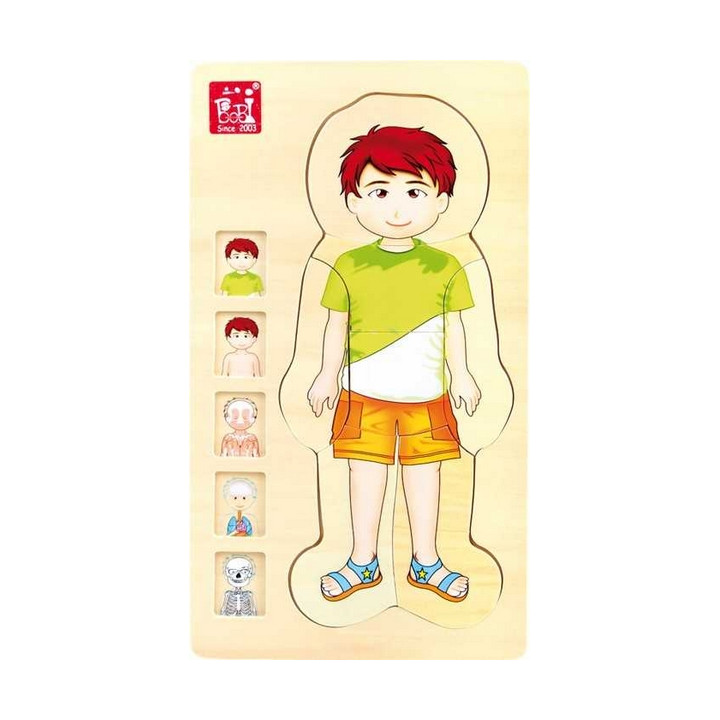 Small Foot Dřevěné hračky puzzle anatomie Tim