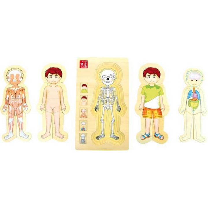 Small Foot Dřevěné hračky puzzle anatomie Tim