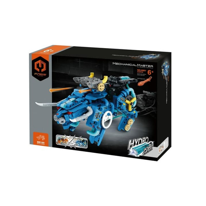 Stavebnice iM.MASTER hydraulický bojový býk plast 623 dílků v krabici 35x27x7cm