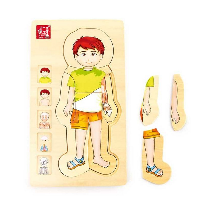 Small Foot Dřevěné hračky puzzle anatomie Tim