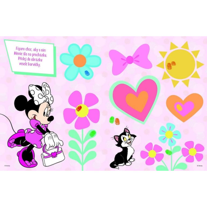 Sešit Barevné prstíky Minnie s prstovými barvami 23x30cm