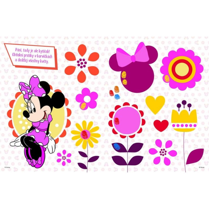 Sešit Barevné prstíky Minnie s prstovými barvami 23x30cm