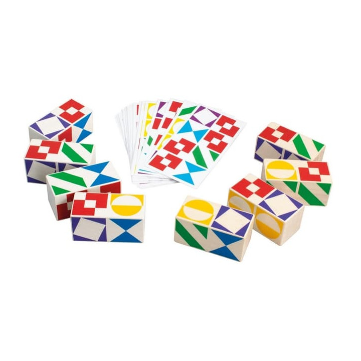 Domino match společenská hra dřevo v krabičce 15x15x3,5cm