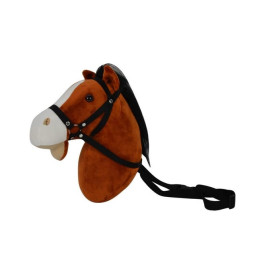 Koňská hlava s popruhem plyš 30cm