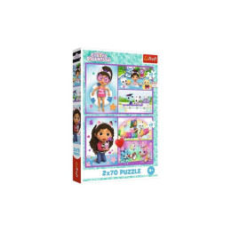 Puzzle 2x70 Zahrajte si s Gabby 27,5x18cm v krabici 19x29x4cm