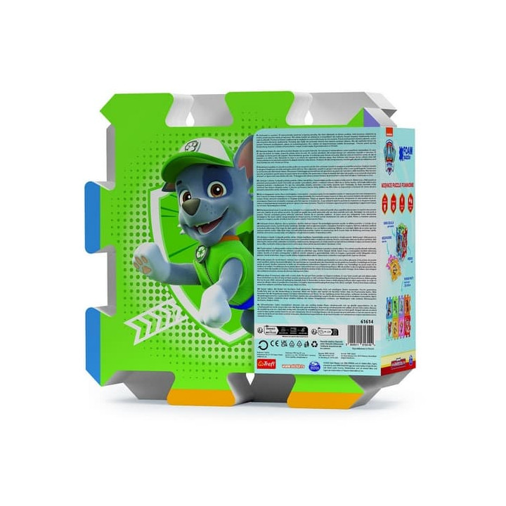 Pěnové puzzle Tlapková patrola/Paw Patrol 32x32x1cm 8ks ve fólii 0m+