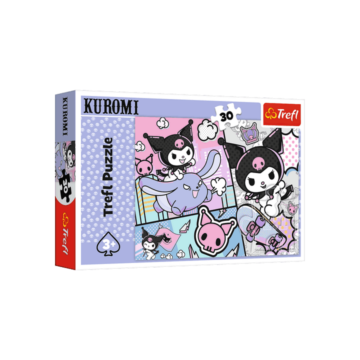 Puzzle Zábava s Kuromi 27x20cm 30 dílků v krabičce 21x14x4cm