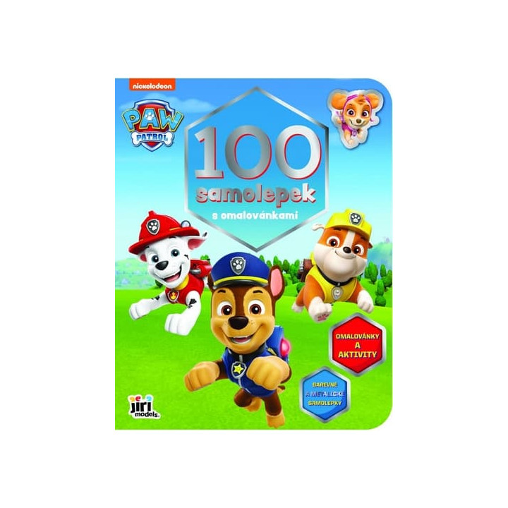 Samolepkový sešit 100 samolepek s omalovánkami Tlapoková patrola/Paw patrol 21,5x28cm