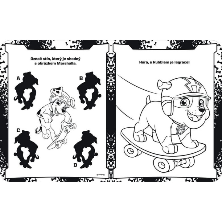Samolepkový sešit 100 samolepek s omalovánkami Tlapoková patrola/Paw patrol 21,5x28cm