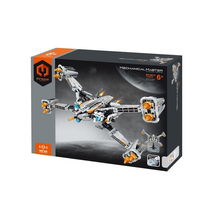 Stavebnice iM.MASTER vesmírná loď s mechanickým pohonem plast 1018 dílků v krabici 35x27x7cm