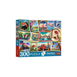 Puzzle Poštovní známky 300dílků 60x40cm v krabici 34x26x5cm