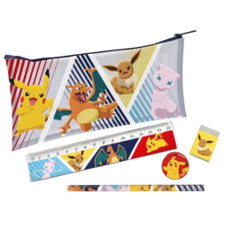 Penál Pokémon s doplňky plast 19x11cm