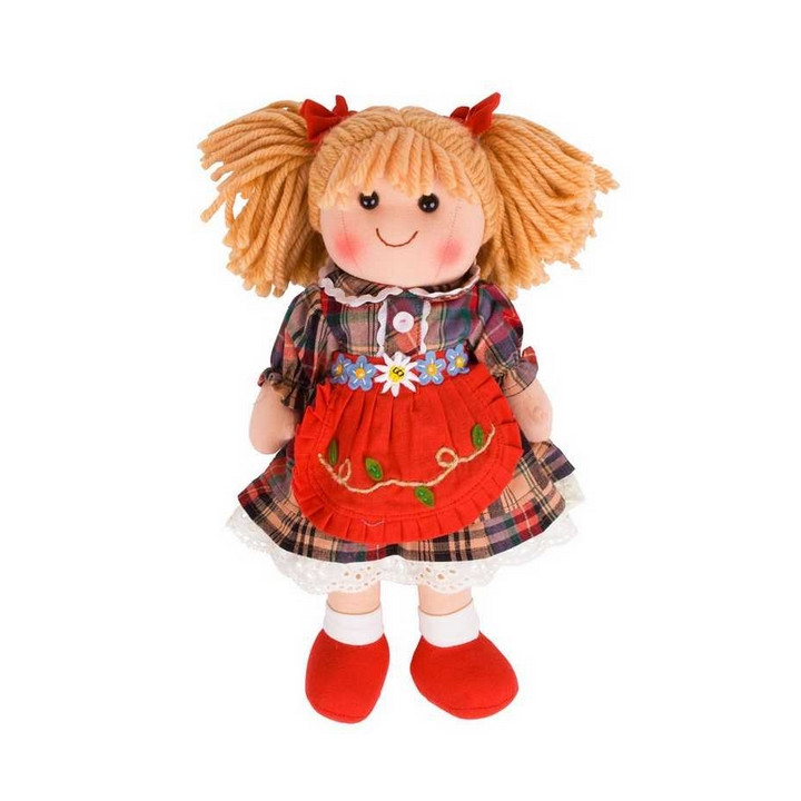 Bigjigs Toys Látková panenka Mandie 34 cm
