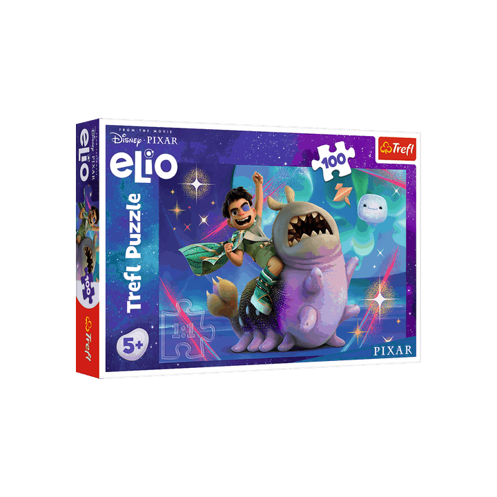Puzzle Elio a vesmírné dobrodružství 100 dílků 41x27,5cm v krabici 29x19x4cm