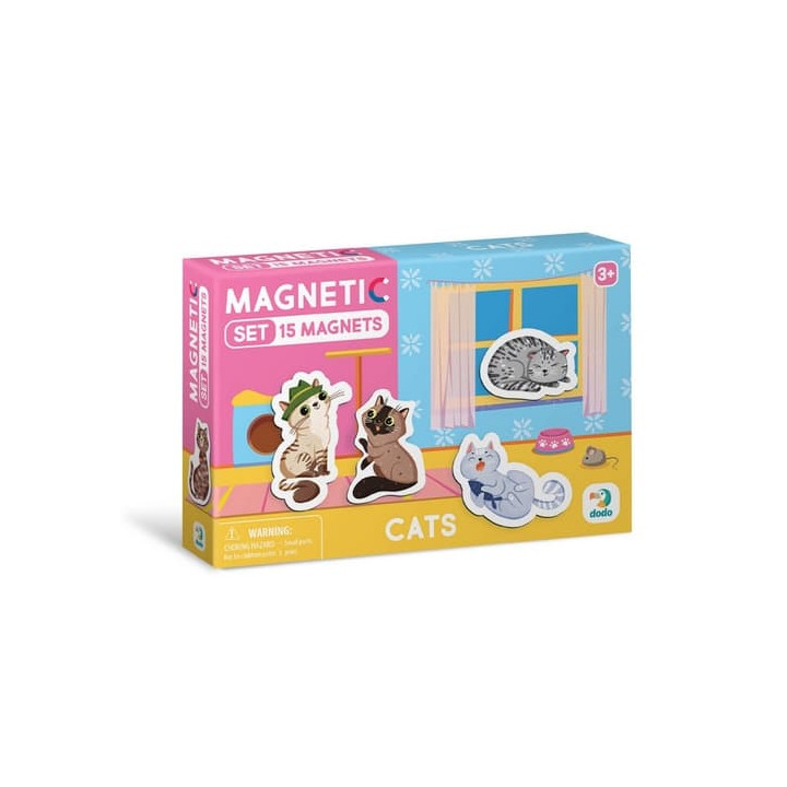 Magnety Kočky 15ks v krabičce 17x11x3cm