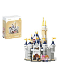 Stavebnice mini KOCO Pohádkový hrad plast 1274ks v krabičce 15x20x8cm