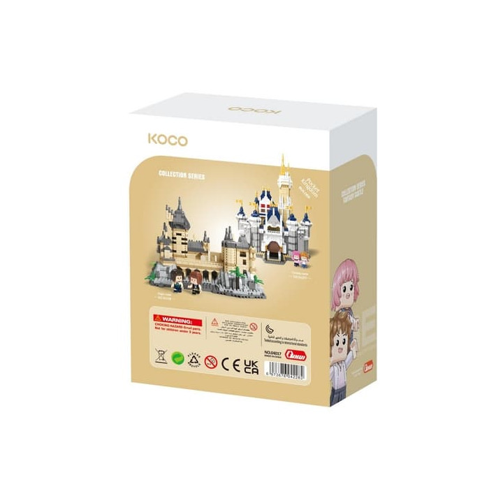 Stavebnice mini KOCO Pohádkový hrad plast 1274ks v krabičce 15x20x8cm