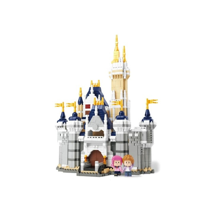 Stavebnice mini KOCO Pohádkový hrad plast 1274ks v krabičce 15x20x8cm