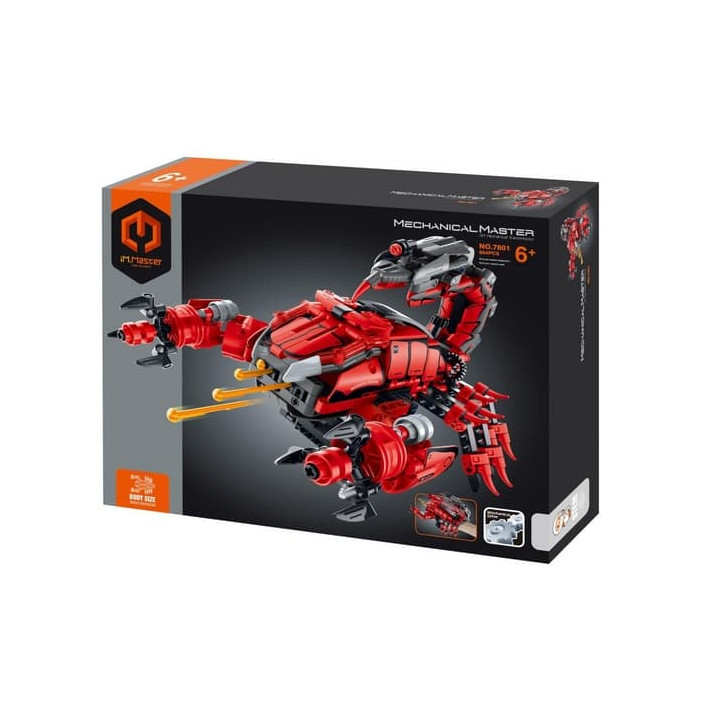 Stavebnice iM.MASTER škorpion na ruku/zbraň plast 664 dílků v krabici 35x27x7cm