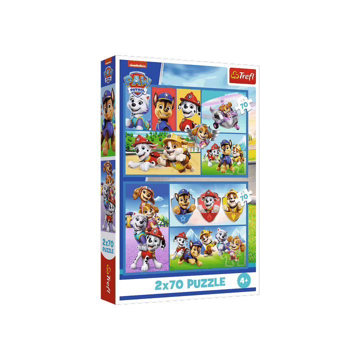 Puzzle 2x70 Tlapková patrola/Paw Patrol 27,5x18cm v krabici 19x29x4cm