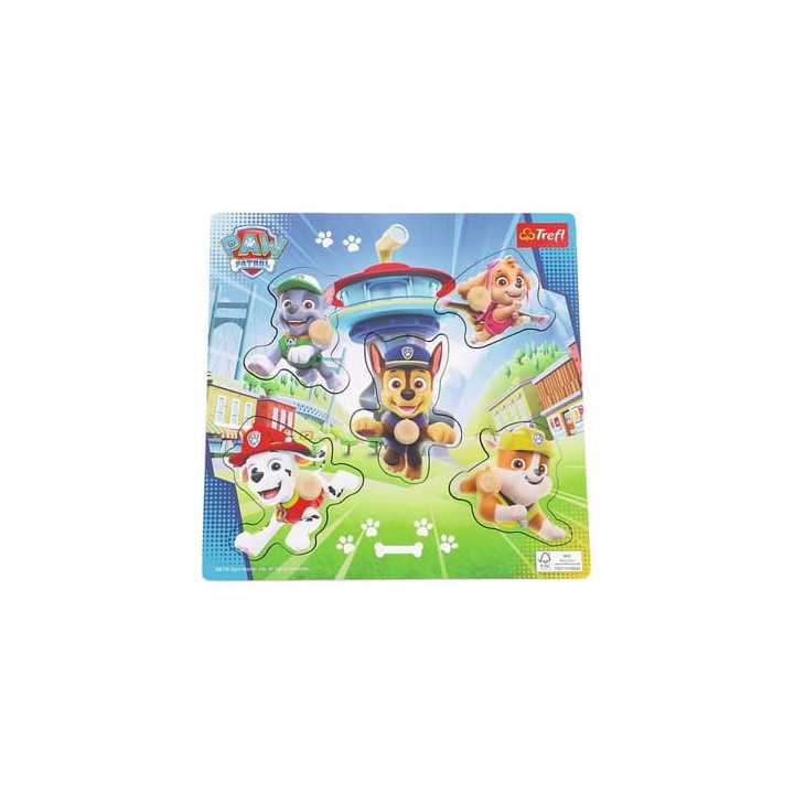 Vkládačka/Puzzle deskové obrysové Tlapková patrola/Paw Patrol 22x22cm ve fólii 18m+