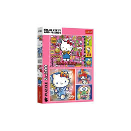 Puzzle 2x200 Hello Kitty a přátelé 41x27,5cm v krabici 26x34x4,5cm