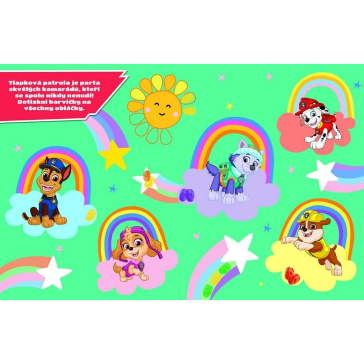 Sešit Barevné prstíky Tlapková patrola/Paw patrol s prstovými barvami 23x30cm
