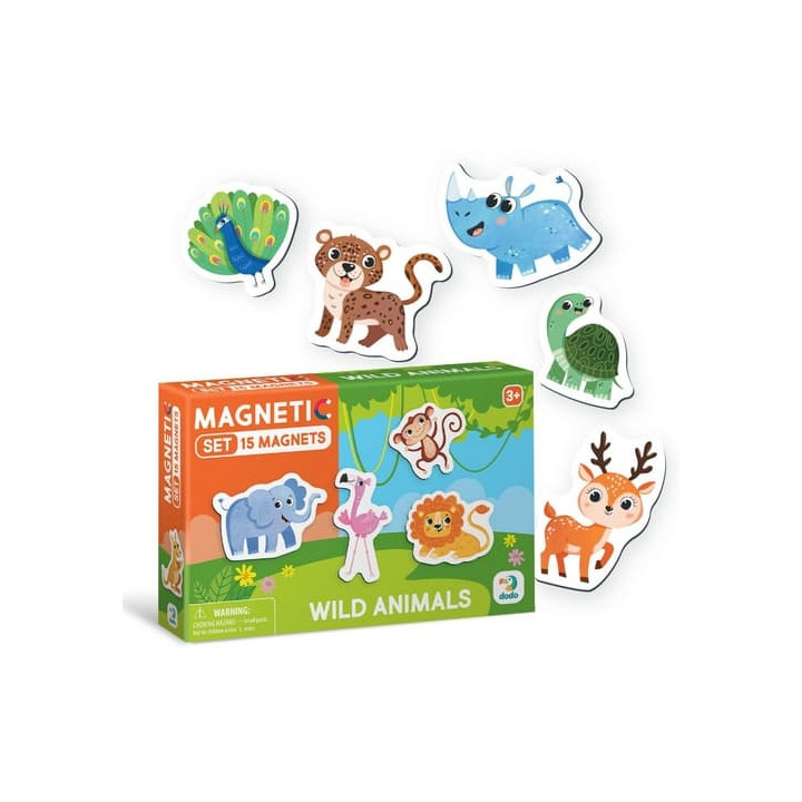 Magnety Safari 15ks v krabičce 17x11x3cm