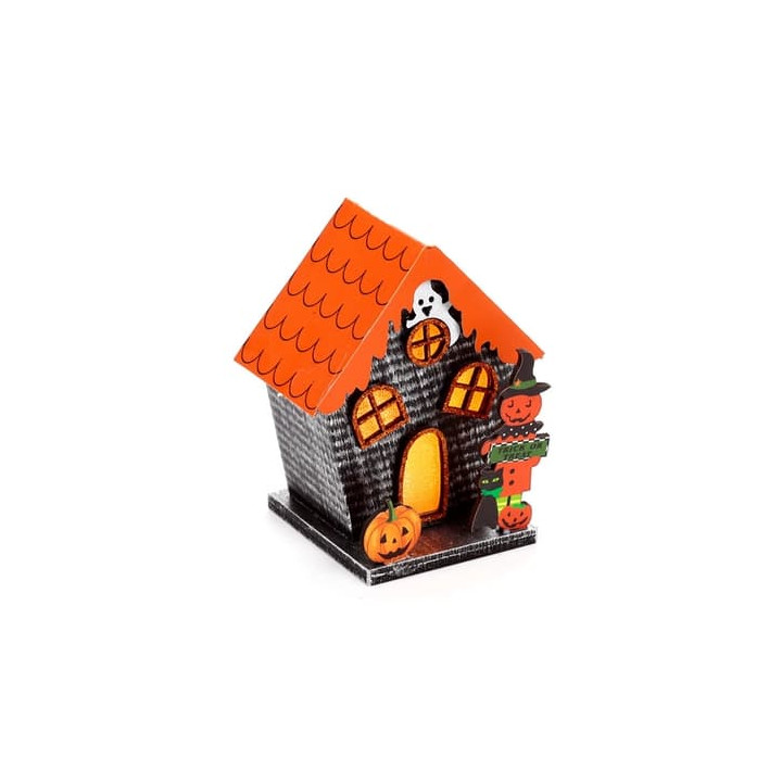 Halloween LED dekorativní dům dýně